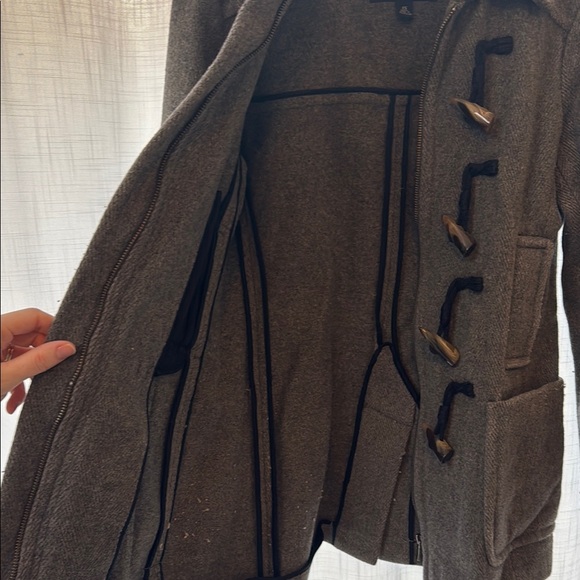Banana Republic Gray Pea Coat with Toggle Closures - Picture 6 of 8